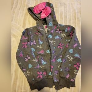 EUC!! Nickelodeon Girl's JoJo Pink Bow High Tops Hooded Jacket Size Med (7/8)